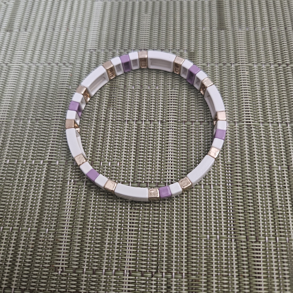 Park Lane "Gelato" Elegant Purple and White Bracelet